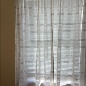 Elegant cream colored Striped Curtains